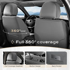 Coverado Car Seat Covers Full Set, Seat Covers for Cars, Front Seat Covers and Back Seat Cover Waterproof Leather Automotive 