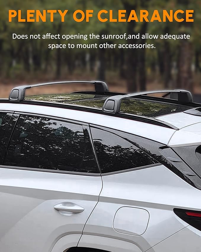 Snailfly Roof Racks Cross Bars Fit for 2021-2026 KIA Sorento & Sorento HYBIRD Rooftop Cargo Crossbars with Lock (Only for Non-X-LINE Models with Flush Side Rails)