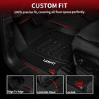 LASFIT Floor Mats Custom Fit for Audi Q5 SQ5 2018-2025(Include Q5/SQ5 Sportback 2021-2025), All-Weather Protection TPE 1st & 2nd Row Car Liners for Audi Accsessories, Easy to Clean, Black
