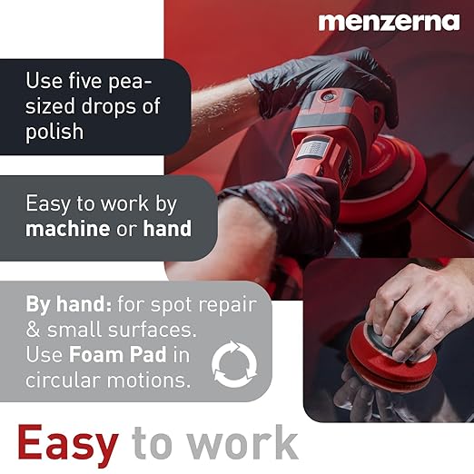 menzerna Polishing Set 8oz – HCC1000, MCC2500 & 3800 | 3-Step System for Scratch Removal, Swirl Elimination & Mirror-Like Finish