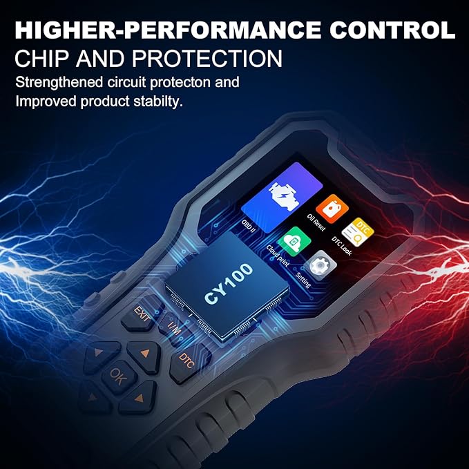 Car Code Reader, OBD2 Scanner for Check Engine Light/Oil Light Reset, Enhanced OBDII Scan Tool Car Accessories Fix Clear Fault