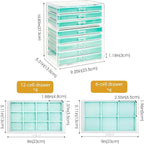ProCase Earring Holder Organizer Jewelry Box with 8 Drawers, Acrylic Clear Earring Case with Adjustable Velvet Trays for Wome