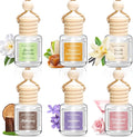 6 Pack Car Air Freshener for Women, Long Lasting Slow-Release Natural Essential Oil Scents Air Freshener Diffuser, Hanging Cu
