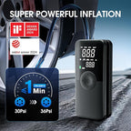 CARSUN Cordless Tire Inflator Portable Air Compressor,Car Tire Pump with Digital Dual Screen,150PSI Portable Air Pump for Car Tires with Deflation&Pressure Gauge,Suitable for Car,Motorcycles,Bicycles