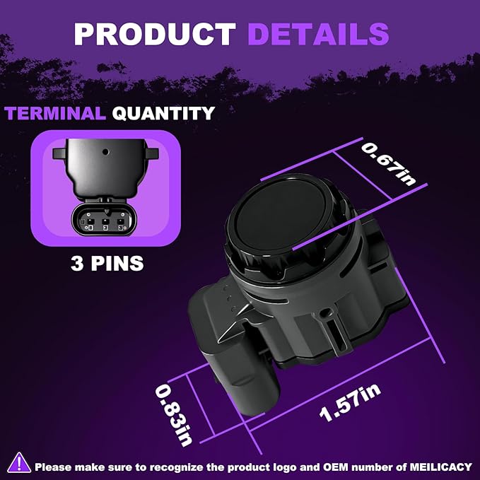 Front Parking Sensor Backup Parking Assist Sensor Pdc Parking Sensor Bumper Suitable for Honda 2021-2025 Accord Civic/Acura 2022-2025 MDX 39680-TZA-N011-M1 39680-TZA-N01ZA