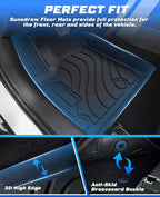 Sunsdrew Floor Mats for 2022-2025 Mitsubishi Outlander TPE Floor Liners All Weather Floor Liners 1st&2nd Row Carpet Protection Mat Car Mats for Outlander Accessories(Not Fit for PHEV/Sport)