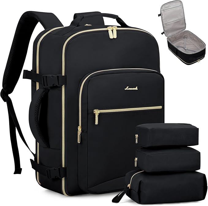 LOVEVOOK Travel Backpack for Women & Men 50L,Airline Approved Carry On Backpack Travel Essentials,TSA Carry on Luggage,Waterp