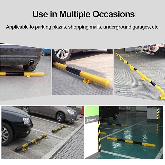 Steel Pipe Garage Parking Aid, Car Stopper Steel Pipe Guardrail, Parking Stopper for Garage and Parking Lots, for Various Car Parking, 1 Piece Pack