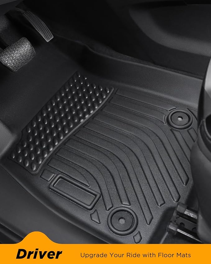 All Weather Floor Mats Full Set for Chevy Trax 2014-2023 for Buick Encore 2013-2023, Custom Fit for Front Rear Row & Trunk Mat Cargo Liner, Heavy Duty TPE Black Car Accessories