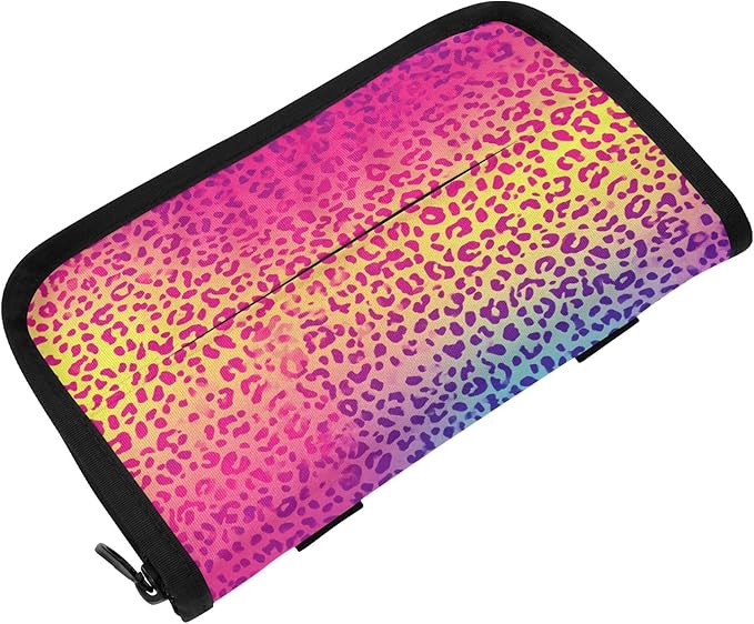 Car Tissue Holder Car Visor Organizer Tissue Box Holder for Car Sun Visor Organizer with Car Vehicle Accessories Essentials Interior for Women Men Multicolored Gradient Leopard Print