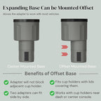 Swigzy Car Cup Holder Expander Adapter for Large Water Bottles - [Patented & Upgraded] - Holds: Hydro-Flask, Yeti, Nalgene, O