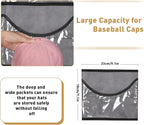 BiCINE Hat Rack for Baseball Caps, 24 Pocket Over The Door Hat Organizer Storage, Hat Holder for Door with 3 Hooks, Grey - 1 