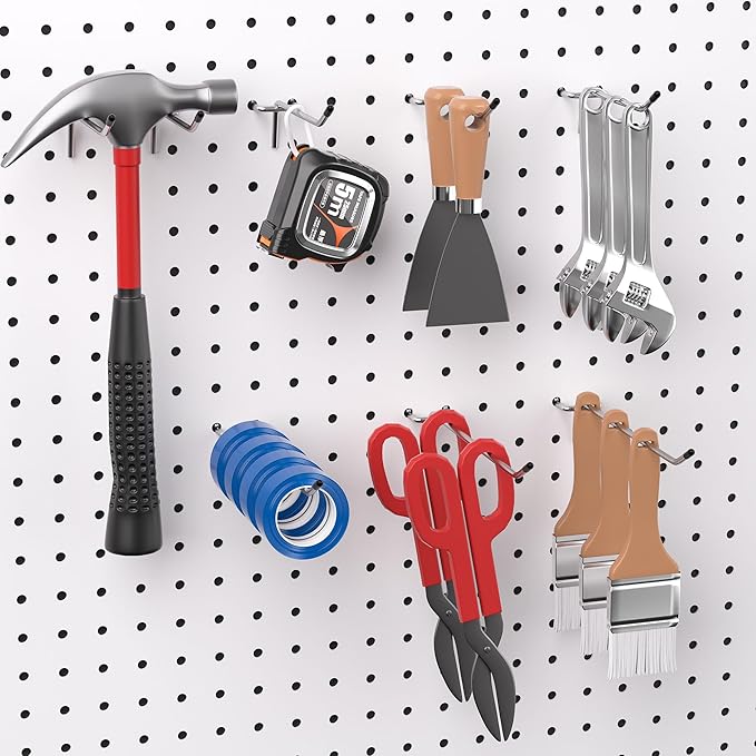 FRIMOONY Peg Board Organizer Accessories, Pegboard Hook Locks, Bins, for Organizing Pliers, Wrenches, Screwdrivers, 202-Piece