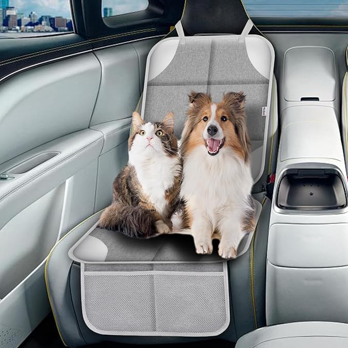 Meolsaek Car Seat Protector for Child Car Seat, Durable 600D Fabric Waterproof Car Seat Cover with Thick Pad Non-Slip Backing