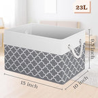 Fab totes Storage Bins [2-Pack], Foldable Storage Baskets for Organizing Toys, Books, Shelves, Closet, Large Storage Box with