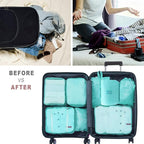 Packing Cubes, 8 Pcs Travel Packing Organizers for Suitcases, Large Capacity Travel Luggage Organizers Set includes 8 Storage