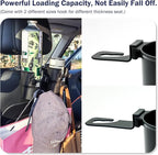 Headrest Back Seat Car Cup Holder, Versatile Road Trips Car Storage Organizer with Hanger for Bottles, Drinks, and Coins, Compatible with Cars, SUV, Trucks 2 Pack