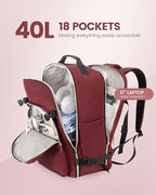 LOVEVOOK Travel Backpack for Women & Men 40L,Airline Approved Carry On Backpack Travel Essentials,TSA Carry on Luggage,Waterp