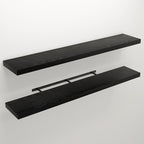 Floating Shelves for Wall, 9.3" Deep Wall Mounted Wood Shelves for Bathroom, Bedroom, Living Room, Kitchen, Hanging Shelf for