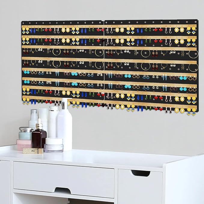 Peg Board, 6 Pack 12"x12" Black Metal Pegboard Panels Pegboards Wall Organizer with Bent Frame Large Heavy Duty Peg Board for