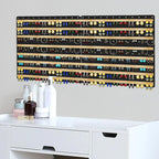 Peg Board, 4 Pack Metal Pegboard Panels Black Pegboards Wall Organizer with Bent Frame Large Heavy Duty Peg Board for Walls H