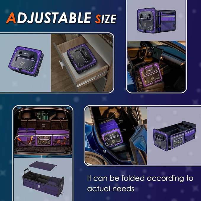 Car Trunk Organizer | Foldable, Waterproof | Trunk Organizer for SUV/Cars | Car Organizers & Storage - Car Accessories for Wo