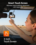 WOLFBOX X3 2.5K 1440P 60FPS Dash Camera, STARVIS 2 IMX675 with ADAS, 1440P+1080P Dual Dashcam Front and Rear Camera 5MP with 