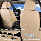 Coverado 9912 Car Seat Covers Full Set, Front Seat Cover and Back Seat Covers for Cars, Faux Leather Waterproof Seat Covers, 