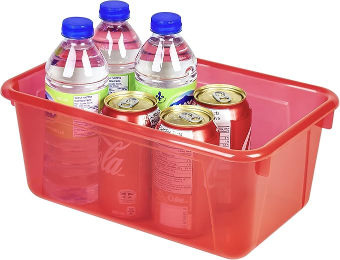 Storex Small Cubby Bin, 12.2 x 7.8 x 5.1 Inches, Assorted Candy, 5-Pack (62490U05C)