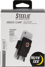 Nite Ize Steelie Squeeze Clamp - Universal Dashboard Mount for Hands-Free Use - Easy-Squeeze Levers - Continuous Force Springs - 360-Degree Rotation Magnetic Holder - Compatible with Wireless Chargers