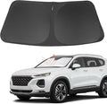 Front Windshield Sun Shade Foldable Car Front Window Sun Shade Windshield Shade Custom Fit for 2019-2023 Hyundai Santa Fe SE SEL SEL Plus Block UV Rays Heat Keep Cooler