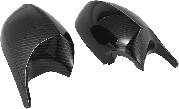 X AUTOHAUX Exterior Rear View Mirror Housing Door Wing Mirror Cover Cap for BMW 3 Series E90 E91 E92 E93 Pre-facelift Models 330i 330xi 325i 325xi 328i 328xi 2005-2008 Carbon Fiber Pattern