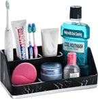 VITVITI Toothbrush Holders for Bathrooms, Bathroom Counter Organizer for Vanity Countertop/Sink, 5 Slots Tooth Brush/Toothpas