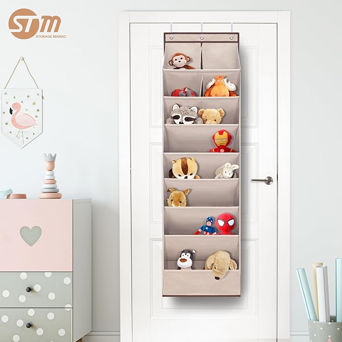 STORAGE MANIAC Over the Door Shoe Organizer Heavy-Duty Large Deep Pocket Hanging Shoe Organizer Shoe Rack Door Closet Shoe Or