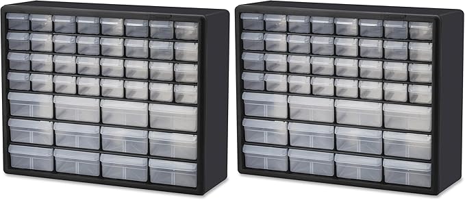 Akro-Mils 44-Drawer Plastic Drawer Storage Cabinet for Garage Organization, Bead Organizer, Building Bricks Storage, Teacher 