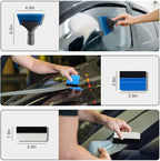 9 Pcs Vehicle Car Window Tint Application Tools Kit Glass Protective Film Installing Tool Car Window Film Squeegee Auto Vinyl Wrap Installation Kit for Vinyl (9)