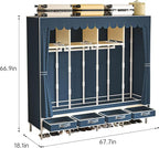 Portable Wardrobe with 4 Drawers and 3 Shelves, 67 Inch Large Capacity Freestanding Wardrobe Hanging Organizer with Lid for B