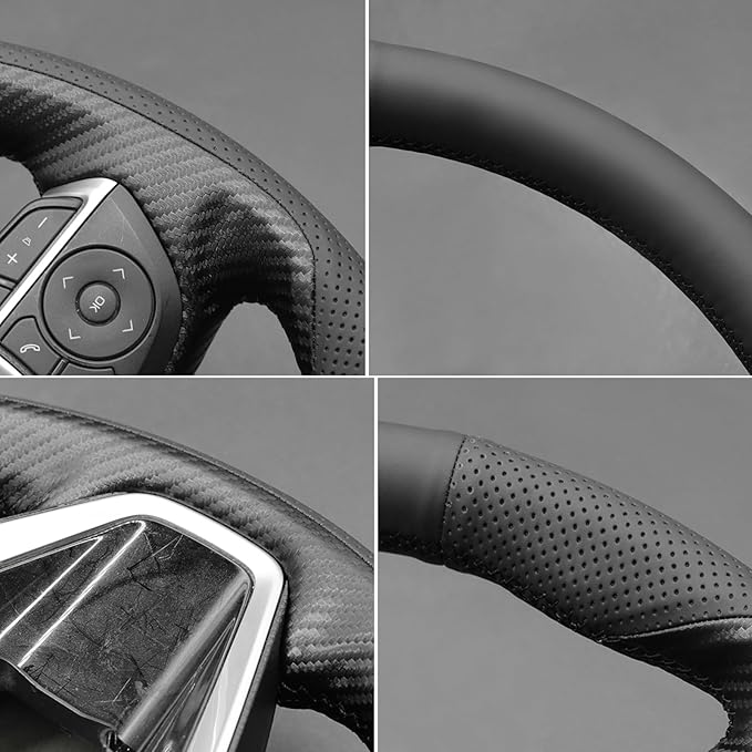 MEWANT Hand Sewn Steering Wheel Cover for Toyota Camry 2018-2019/Toyota Avalon 2019/Toyota Corolla 2019-2020/Toyota RAV4 2019 Steering Wheel Accessories