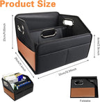 Noaman Car Organizer - 2025 Upgraded Leather Car Storage Organizer for Front Back Seat or Floor with 3 Metal Handles 6