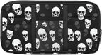 Skull Zippered Car Sun Visor Organizer Bling with Adjustable Straps and Multi-Pocket Car Visor Storage Accessories with Picture Holder Easy Installation Universal Fit for Most Cars SUV