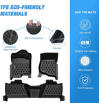 Nilight TPE Floor Mats for Chevy Silverado GMC Sierra 1500 Crew Cab 2007-2013, Silverado GMC Sierra 2500 3500 2007 2008 2009 2010 2011 2012 2013 2014 All Weather Custom Fit Heavy Duty Floor Liners