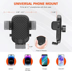 Newlest 2 in 1 Phone Mount for Car Cup Holder with Adjustable Base, Holders for Car Cupholder, No Shaking 360° Flexible Neck 