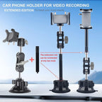 leepiya Phone Mount for car, 360° Adjustable Dashboard Windshield Car Phone Holder Mount, Ultra-Durable Metal,car Mount for Camera vlogging, Car Phone Mount for iPhone Samsung All Smartphones