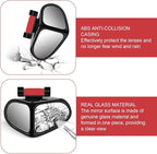 2 PCS Car Blind Spot Mirror, 360 Degree Adjustable Wide Angle Mirror, Double-sided Large Field HD Glass Auxiliary for Free Reversing, Self-adhesive Waterproof Specular Accessories (Black)