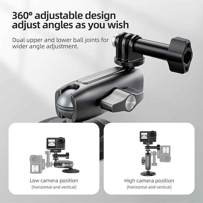 TELESIN Magnetic Mount Magnet Metal Mounts for Action Camera, 360 Quick Car Holder Attachment for GoPro Max hero 13 12 11 10 9 Insta360 X5 X4 DJI Action 6 5 Pro 4 Osmo nano Pocket 3 Mounting Accessory