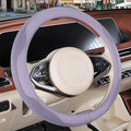 Nappa Leather Steering Wheel Cover, Advanced Microfiber Leather Non-Slip Breathable Fabric, Warm in Winter and Cool in Summer