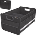 Homeve Trunk Organizer, Car Storage, Reinforced Handles, Collapsible Multi-Compartment Car Organizers, Foldable, Waterproof, 2 