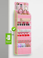 2 Pack Over The Door Organizer, Hanging Storage Organization with Large Capacity Pockets, Swing-Proof Behind Door Storage She
