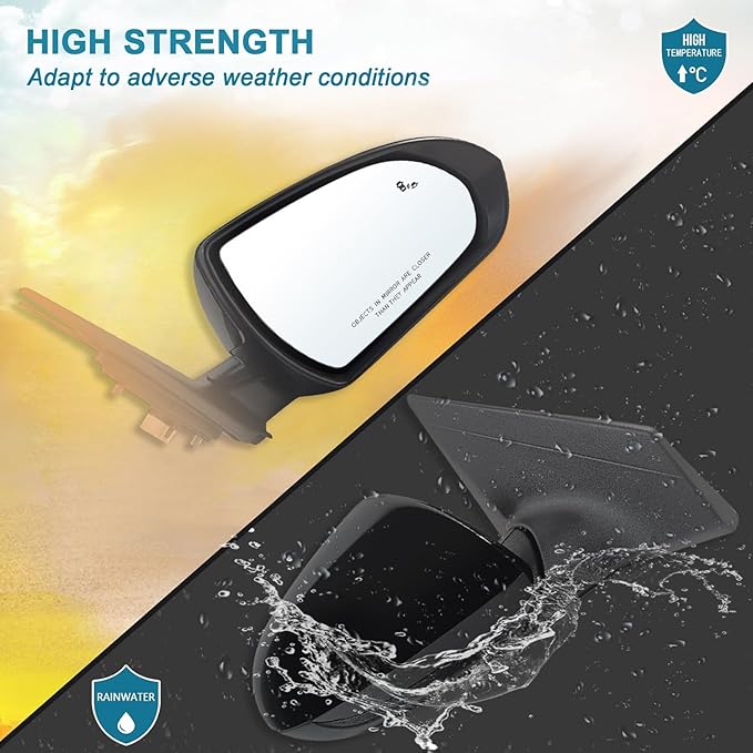 Right Passenger Side Mirror Compatible With 2017 2018 2019 2020 Hyundai Elantra With Power Glass Heated Blind Spot Black Replace#87620F3020(7Pins）