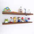 Floating Shelves for Wall, Set of 2 Solid Wood Wall Shelves for Bathroom, Small Hanging Shelf for Books Storage Room Decor (W